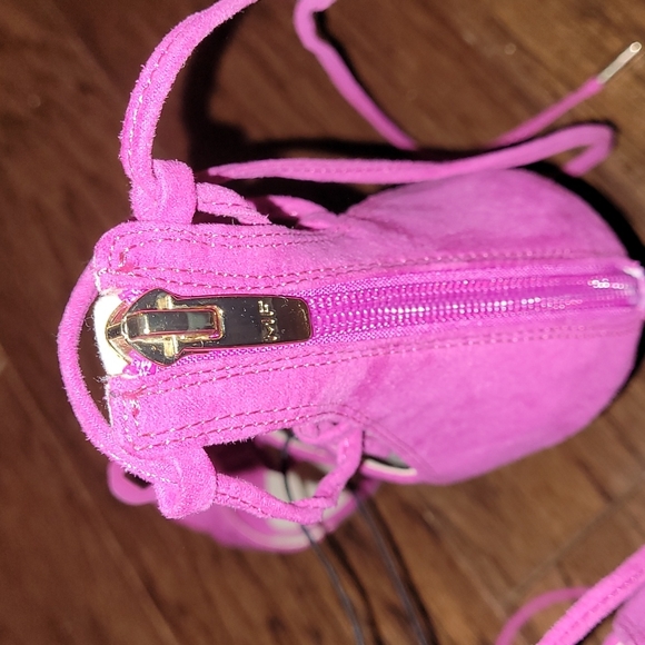 💕NEW Marc Fischer Fuschia Faux Suede Lace Up Heels💕 - Picture 7 of 8